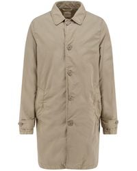 Aspesi - Single-Breasted Long-Sleeved Trench Coat - Lyst