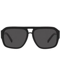 Dolce & Gabbana - Logo-Plaque Square-Frame Sunglasses - Lyst