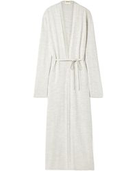 KHAITE - Alek Belted Wool Cardigan - Lyst