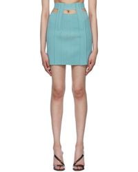 Hervé Léger - High-Waisted Fitted Cutout Skirt - Lyst