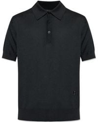 Balmain - Logo Embroidered Polo Shirt - Lyst