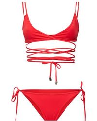 The Attico - Lycra Triangle Bikini - Lyst