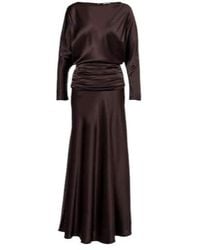 STAUD - Freda Ruched Silk-Blend Gown - Lyst