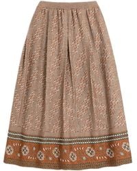 Valentino - All-Over Patterned Knitted Skirt - Lyst
