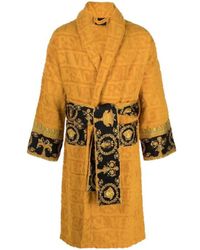 Versace - I Love Baroque Belted Bathrobe - Lyst