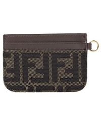 Fendi - Ff Jacquard Card Case - Lyst
