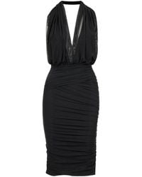 Amazuìn - Transparent Pleated Midi Dress - Lyst