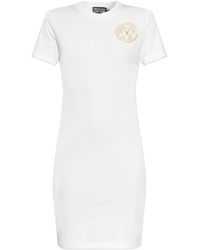 Versace Jeans Couture - Couture Logo Embellished Dress - Lyst