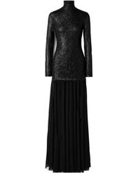 Norma Kamali - Sequin-Embellished Roll-Neck Gown - Lyst