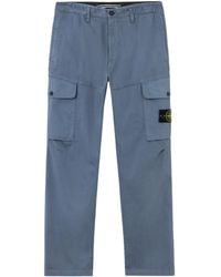 Stone Island - Regular Fit Cargo Trousers With Snap Pockets - Lyst