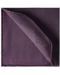 Brunello Cucinelli - Silk Pocket Square With Printed Logo - Lyst