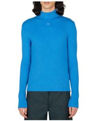 Courreges - Ribbed-Knit Mock-Neck Jumper - Lyst