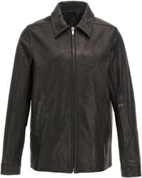 Rick Owens - Long-Sleeved Leather Jacket - Lyst