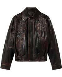 Golden Goose - Leather Bomber Jacket - Lyst