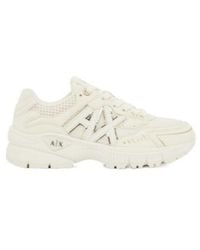ARMANI EXCHANGE - Logo-Patch Panelled Sneakers - Lyst