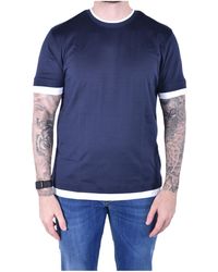 Eleventy - Contrast Trim T-Shirt - Lyst