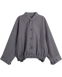 Homme Plissé Issey Miyake - Homme Plissé Issey Miyake Button Up Bomber Jacket - Lyst