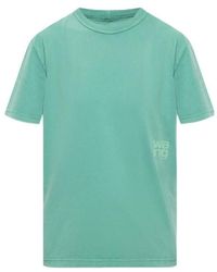 T By Alexander Wang - Logo-Print Round-Neck T-Shirt - Lyst