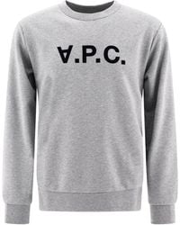 A.P.C. - Logo Printed Crewneck Sweatshirt - Lyst