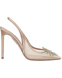 Aquazzura - Firework 105 Crystal Slingback Heeled Pumps - Lyst