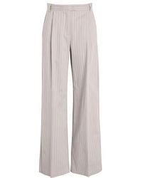 MAX&Co. - High-Waisted Striped Wide-Leg Trousers - Lyst