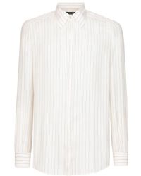 Dolce & Gabbana - Striped Poplin Martini-Fit Shirt - Lyst