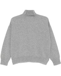 D.exterior - High-Neck Knit Sweater - Lyst