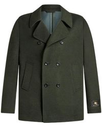 Etro - Wool And Cashmere Peacoat - Lyst