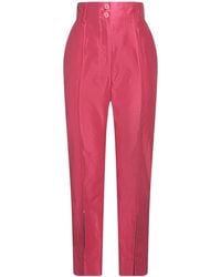 Dolce & Gabbana - Solid Color Tapered Trousers - Lyst