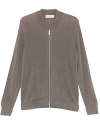 Brunello Cucinelli - Ribbed Zip-Fastening Cardigan - Lyst