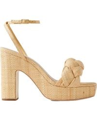 Loeffler Randall - Fae Braided Raffia Platform Sandals - Lyst