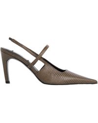 TOTEME - Totême Embossed Pointed Toe Slingbacks - Lyst
