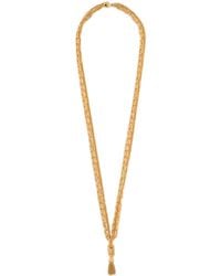Balmain - Sync Golden Brass Long Necklace - Lyst