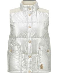Moncler - Grenoble Pinchot Lamé Down Vest - Lyst