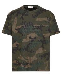 Valentino - All-Over Logo Patterned Crewneck T-Shirt - Lyst