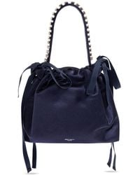 Jimmy Choo - Drawstring Satin Mini Shoulder Bag - Lyst