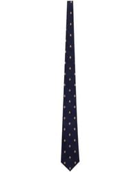 Saint Laurent - Jacquard Wide Tie - Lyst