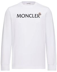 Moncler - Logoed Cotton Sweatshirt - Lyst