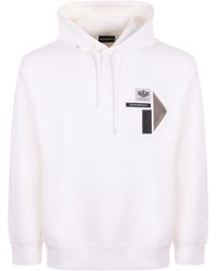 Emporio Armani - Logo Patch Drawstring Hoodie - Lyst