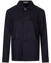 Corneliani - Button-Up Multi-Pocket Jacket - Lyst