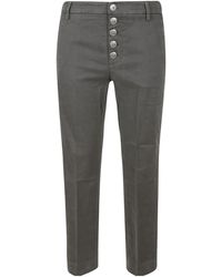 Dondup - Button-Front Slim Pants - Lyst