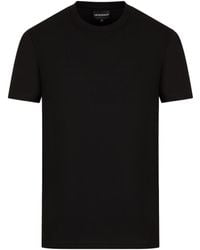Emporio Armani - Logo Jacquard Crewneck T-Shirt - Lyst