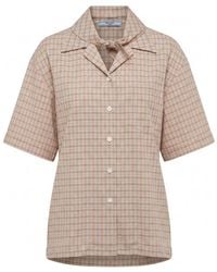 Prada - Check Short-Sleeved Shirt - Lyst