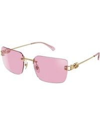 Gucci - Eyewear Rectangular Frame Sunglasses - Lyst