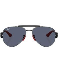 Ray-Ban - X Scuderia Ferrari Metal-Frame Pilot Sunglasses - Lyst