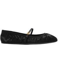 Dolce & Gabbana - Dg Logo Plaque Satin Ballet Flats - Lyst