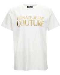 Versace - Jeans Couture Logo Printed Crewneck T-Shirt - Lyst