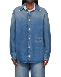MM6 by Maison Margiela - Long-Sleeved Denim Shirt - Lyst