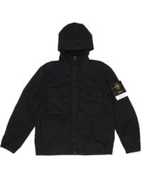 Stone Island - Zip-Up Hooded Jacket - Lyst