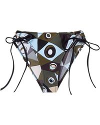 PUCCI - Pucci Occhi Print Adjustable Bikini Bottoms - Lyst
